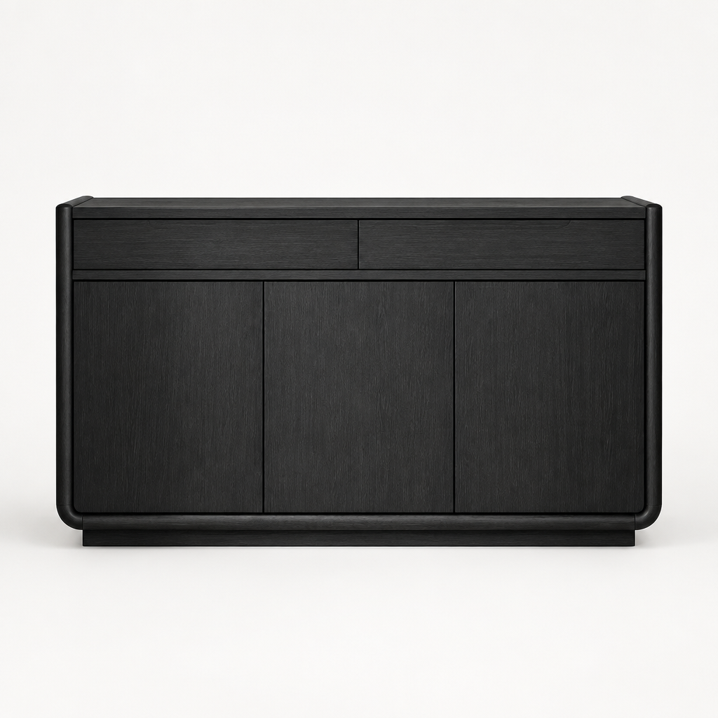Leandro 2-Drawer Dining Sideboard Server Burnished Black