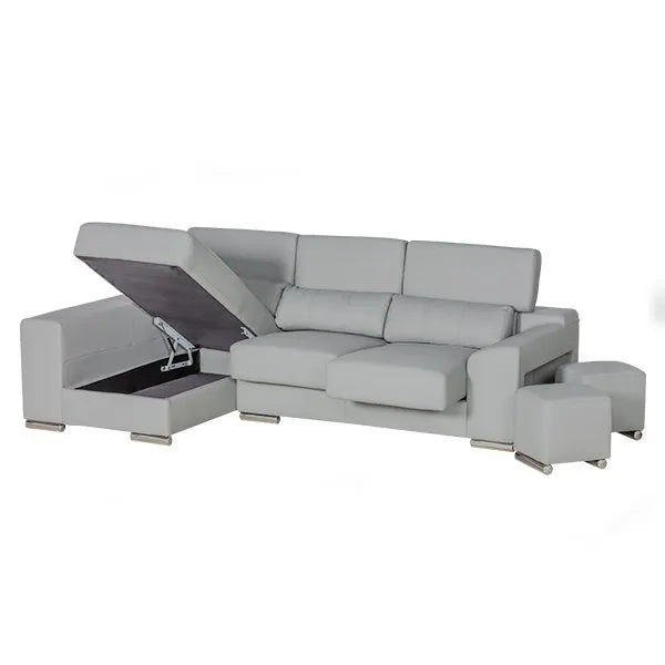 London Sectional in White, Black, Grey and Left or Right. - Venini Furniture 