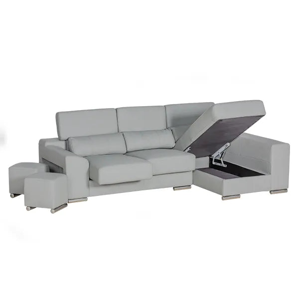 London Sectional in White, Black, Grey and Left or Right. - Venini Furniture 