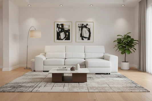London Sectional in White, Black, Grey and Left or Right. - Venini Furniture 