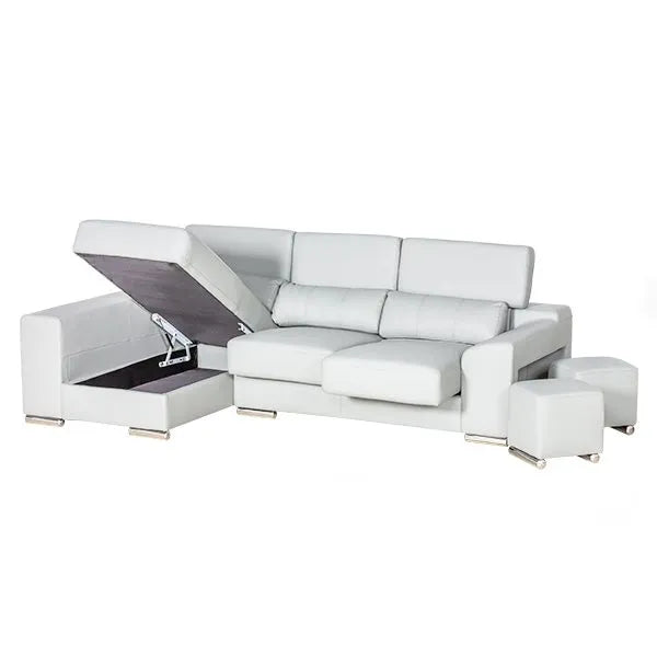London Sectional in White, Black, Grey and Left or Right. - Venini Furniture 