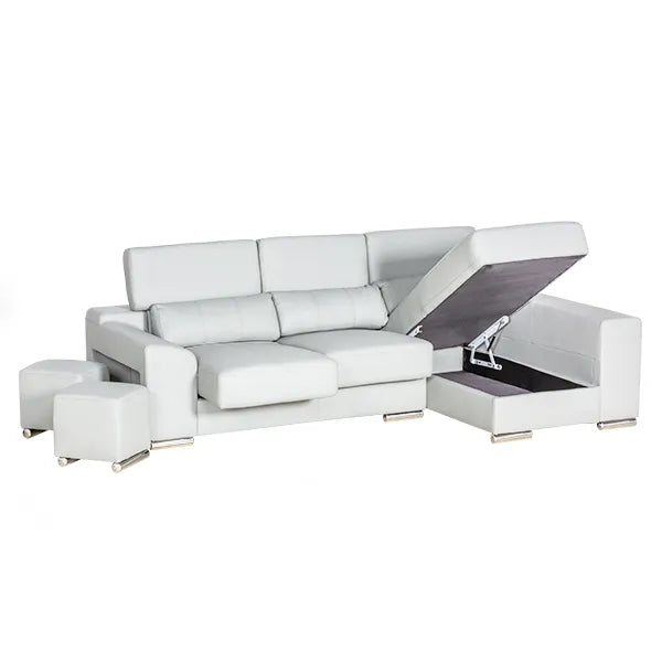 London Sectional in White, Black, Grey and Left or Right. - Venini Furniture 