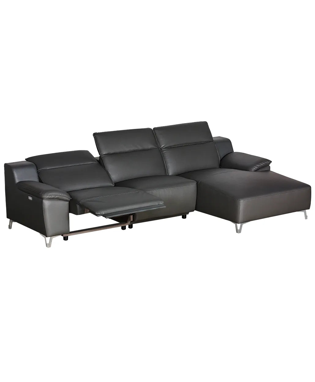Melanie sectional Gray or Black RIGHT - Venini Furniture 