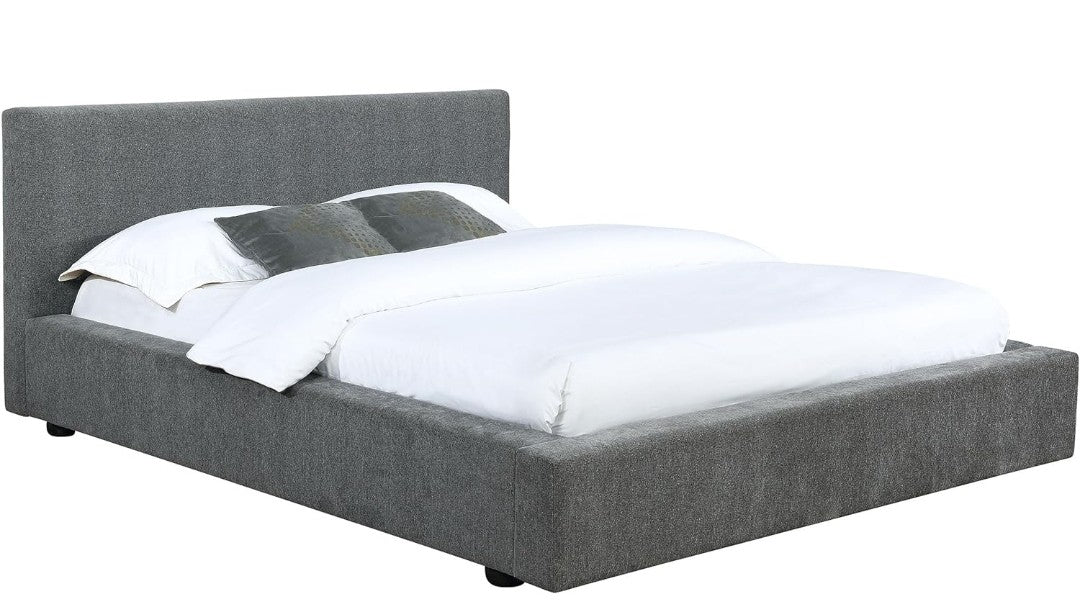 Gredory upholstered eastern King panel bed graphite