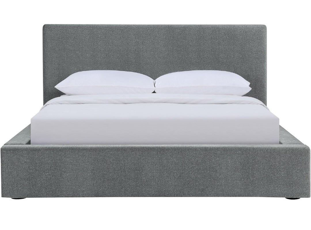 Gredory upholstered eastern King panel bed graphite