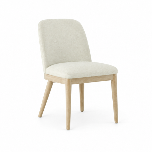 Solano Upholstered Dining Side Chair Beige (Set of 2)