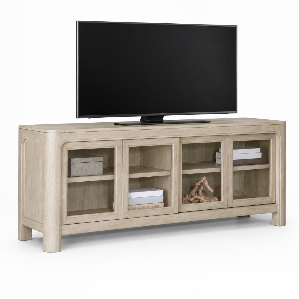 Solano 71-inch 2-Door TV Stand Media Console Weathered Mango
