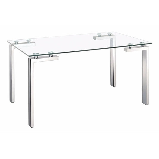 Turin Tempered Glass Top Dining Table