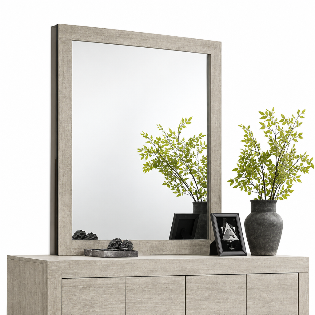 Trenton Dresser Mirror Rustic Cream